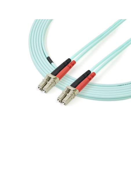 Cable de 3m de Fibra Óptica Multimodo OM3 LC a LC UPC - Full Duplex 50/125µm - para Redes de 100G - LOMMF/VCSEL - Pérdida Baja 
